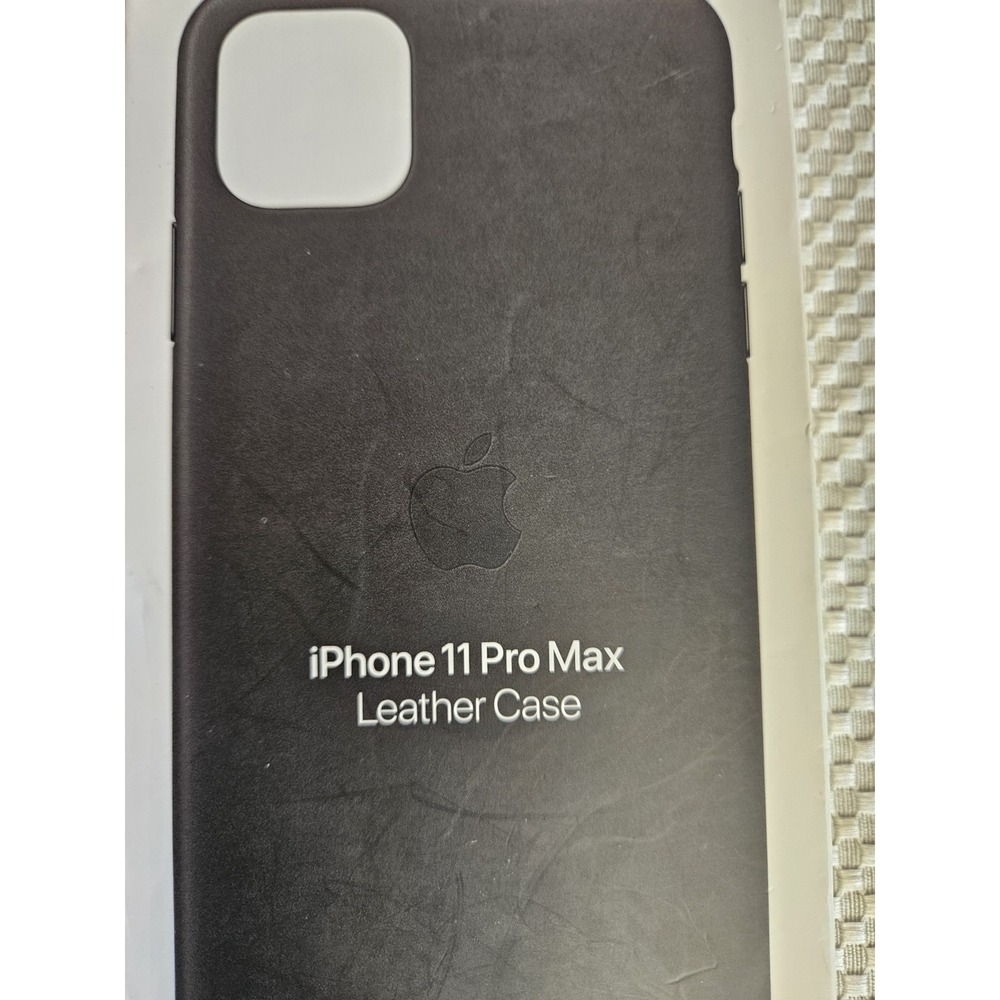 Official Apple iPhone 11 Pro Max Leather Case - Black In Box